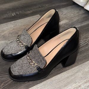 Black and Gray Heels